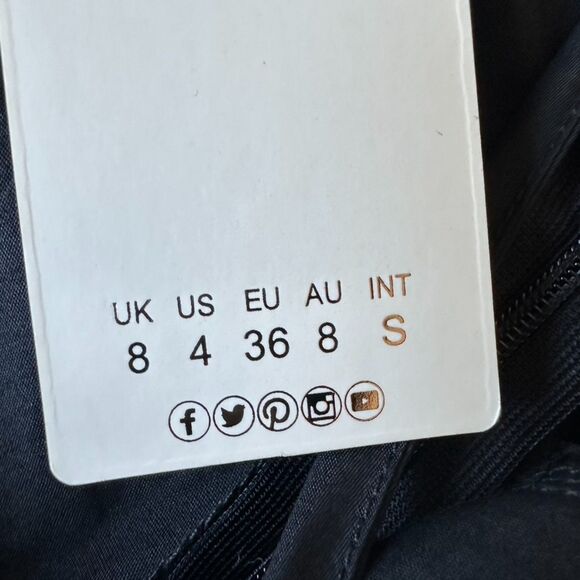 NWT Club L London Black Off Shoulder Bodycon Mini Dress Long Sleeves Size 4 - Picture 10 of 11